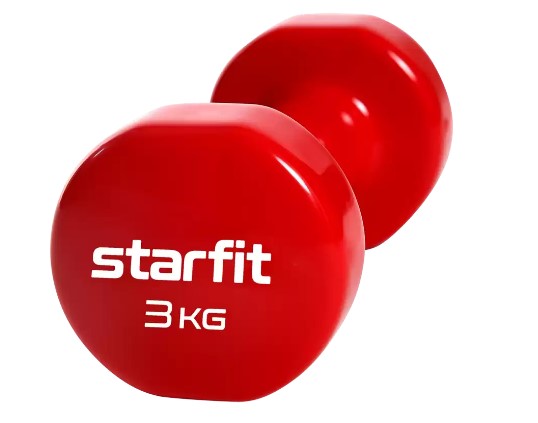 Гантели виниловые 3 кг StarFit Core DB-101 красный (2 шт) Гантели виниловые 3 кг StarFit Core DB-101 красный (2 шт) по низким ценам в Томске и Северске