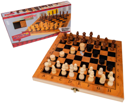 Набор игр (3в1)  29*29см (шашки, шахматы, нарды) дерево S3029 27978