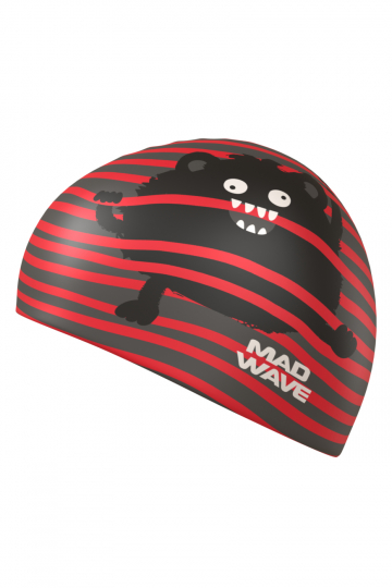  Шапочка для плавания Mad Wave Monster Junior Red по низким ценам в Томске и Северске