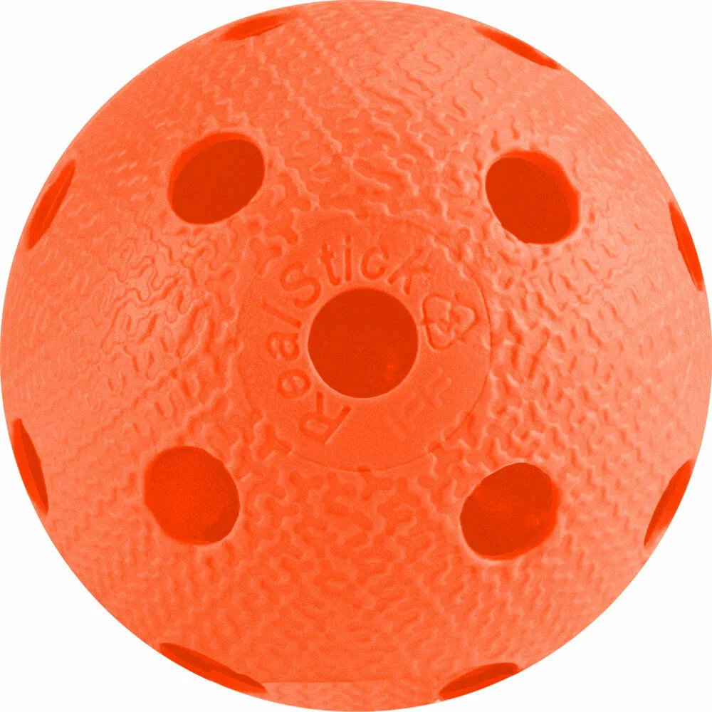Фото Мяч для флорбола RealStick пластик с углубл. IFF Approved оранжевый MR-MF-Or со склада магазина СпортСЕ