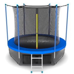 EVO JUMP Internal 12ft (Sky). Батут с внутренней сеткой и лестницей, диаметр 12ft (синий) + нижняя сеть EVO JUMP Internal 12ft (Sky). Батут с внутренней сеткой и лестницей, диаметр 12ft (синий) + нижняя сеть
