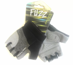 Перчатки Fuzz лайкра Racing Team D-Grip Gel серо-черные р.M  08-202303