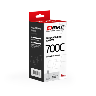  Камера 700C * 35-43C 4Bike f/v ниппель 60 мм по низким ценам в Томске и Северске