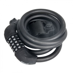 Замок 4Bike 509 трос 12x1800 мм кодовый обрезиненный черный