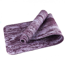 Коврик для йоги TPEM6-102 183х61х0,6 см ТПЕ фиолетовый гранит (B34521) 10019365