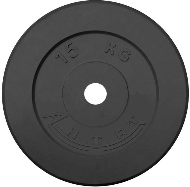 Диск d 26 Антат/ProfiGym тренировочный черный обрез. 15кг по низким ценам в Томске и Северске