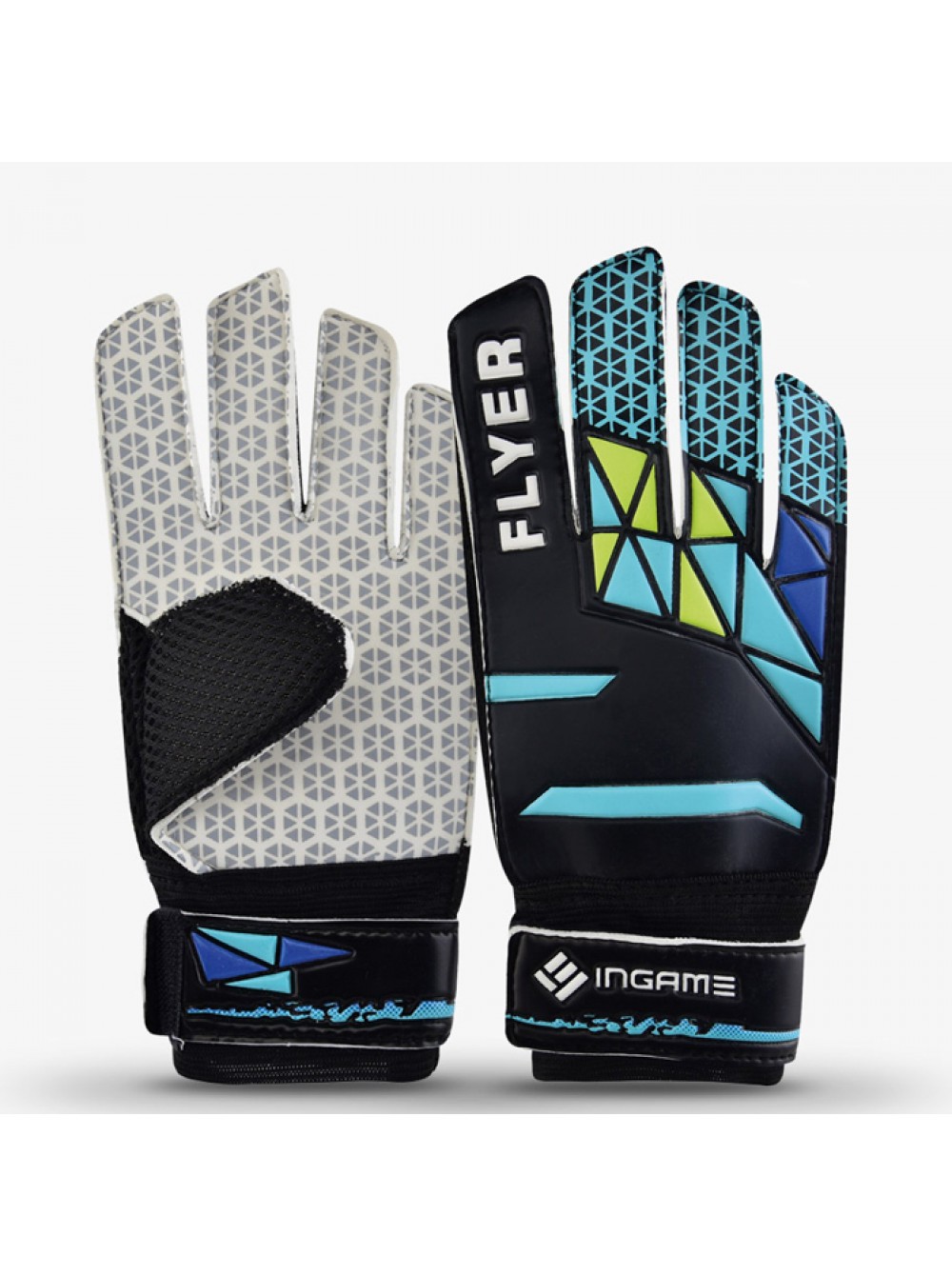  Перчатки вратарские Ingame Flyer IF-502 черно-белый по низким ценам в Томске и Северске