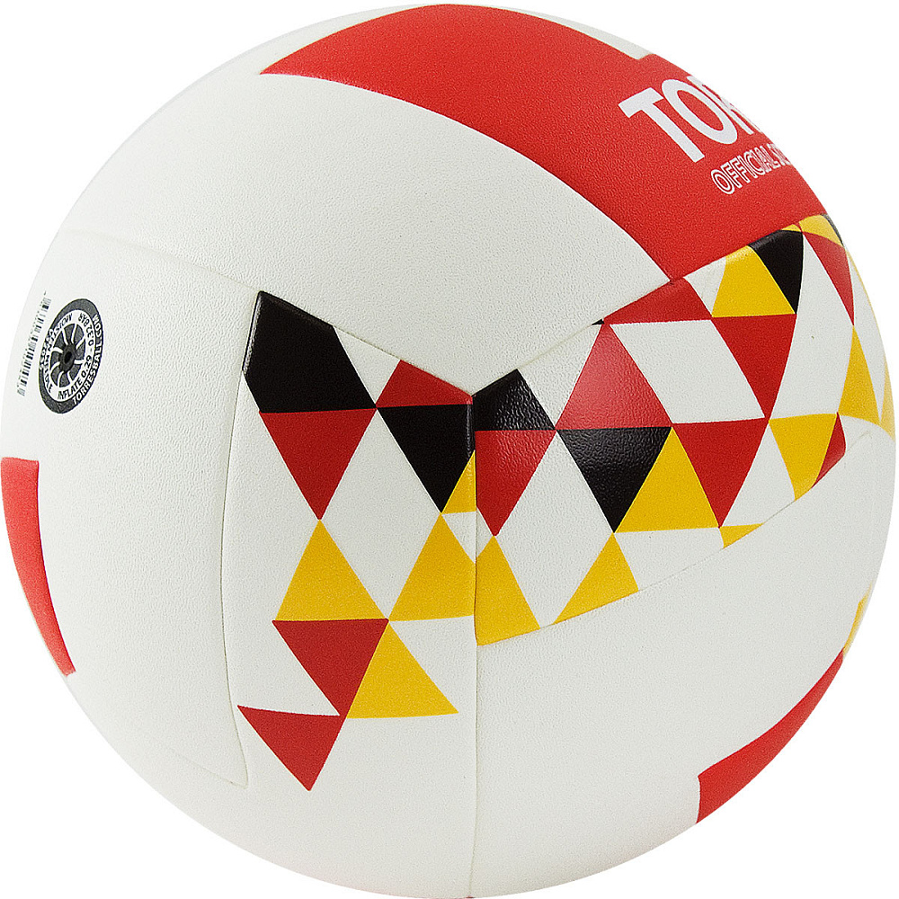 Фото Мяч волейбольный Torres Hit V32055 р.5 синт. кожа клееный бело-красно-мультиколор V32055 со склада магазина СпортСЕ
