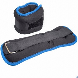 Утяжелители 2*0.5 кг Alt Sport HKAW104-5 нейлон, черные с синей окантовкой 10016833 Утяжелители 2*0.5 кг Alt Sport HKAW104-5 нейлон, черные с синей окантовкой 10016833