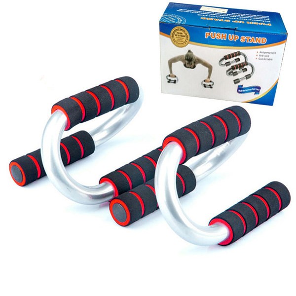  Упоры для отжиманий B24114-2 металлические хромированные, с мягкими неопреновыми ручками оранжевый по низким ценам в Томске и Северске