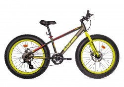 Велосипед Black Aqua Fat 2421 D matt 24" хаки-лимонный GL-216D