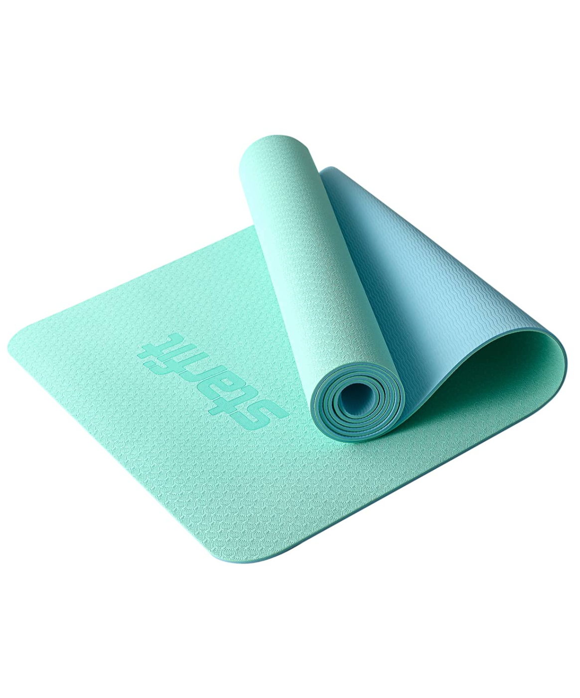  Коврик для йоги StarFit FM-201 TPE 183x61x0,4 см мятный/синий ЦБ-00002536 по низким ценам в Томске и Северске