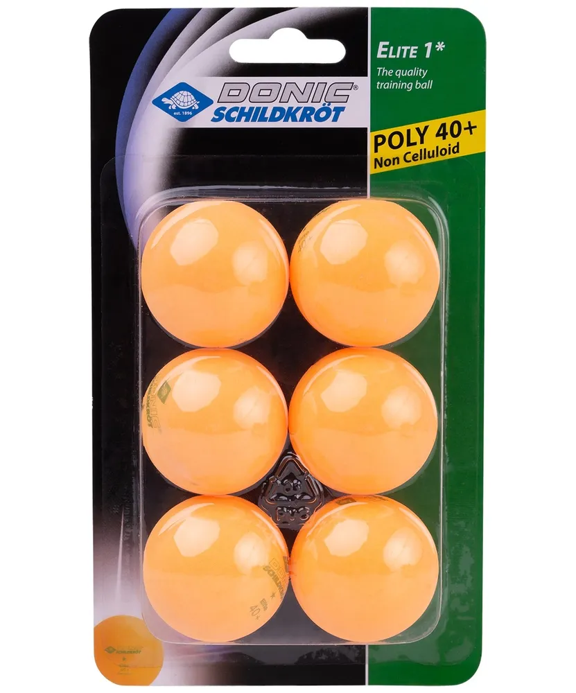 Фото Мяч для настольного тенниса Donic-Schildkröt 1* Elite оранжевый 6шт УТ-00019022 со склада магазина СпортСЕ