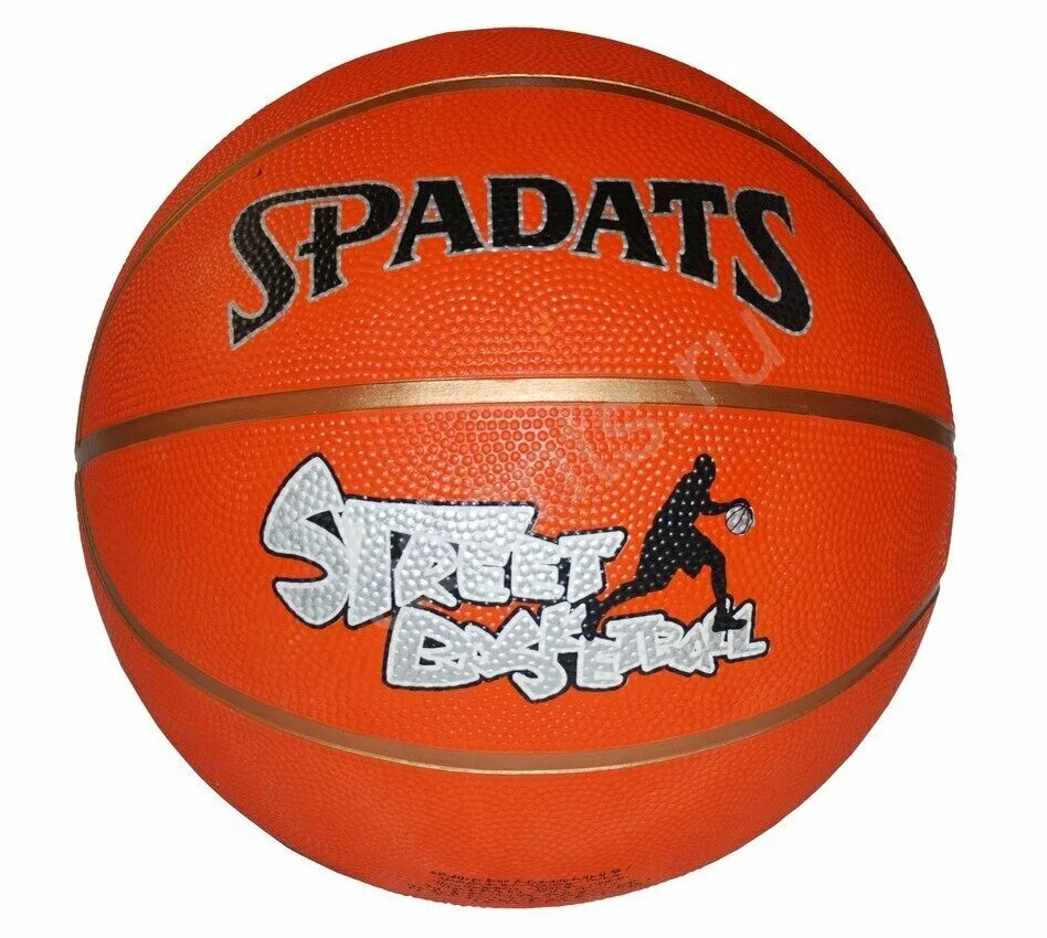 Фото Мяч баскетбольный Spadats SP-401O № 7 резина оранжевый золотые полоски со склада магазина СпортСЕ
