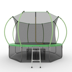 EVO JUMP Internal 12ft (Green) + Lower net. Батут с внутренней сеткой и лестницей, диаметр 12ft (зеленый) + нижняя сеть EVO JUMP Internal 12ft (Green) + Lower net. Батут с внутренней сеткой и лестницей, диаметр 12ft (зеленый) + нижняя сеть